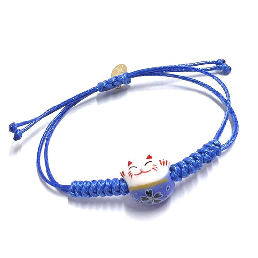 Lucky Fortune Cat. Dark Blue