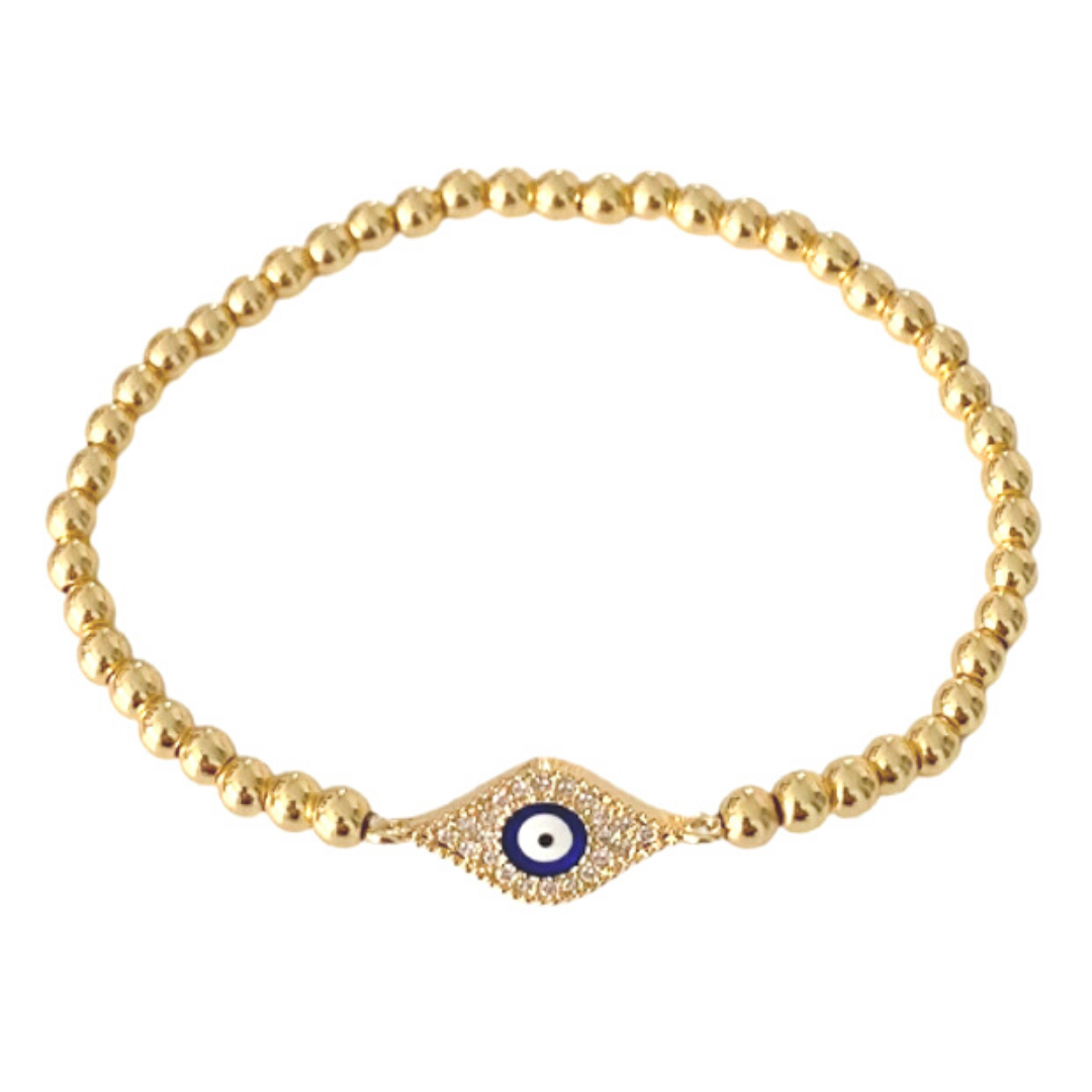 Nathy Blue Gold Evil Eye Bracelet