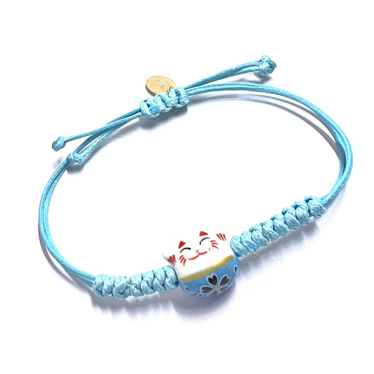 Lucky Fortune Cat. Light Blue