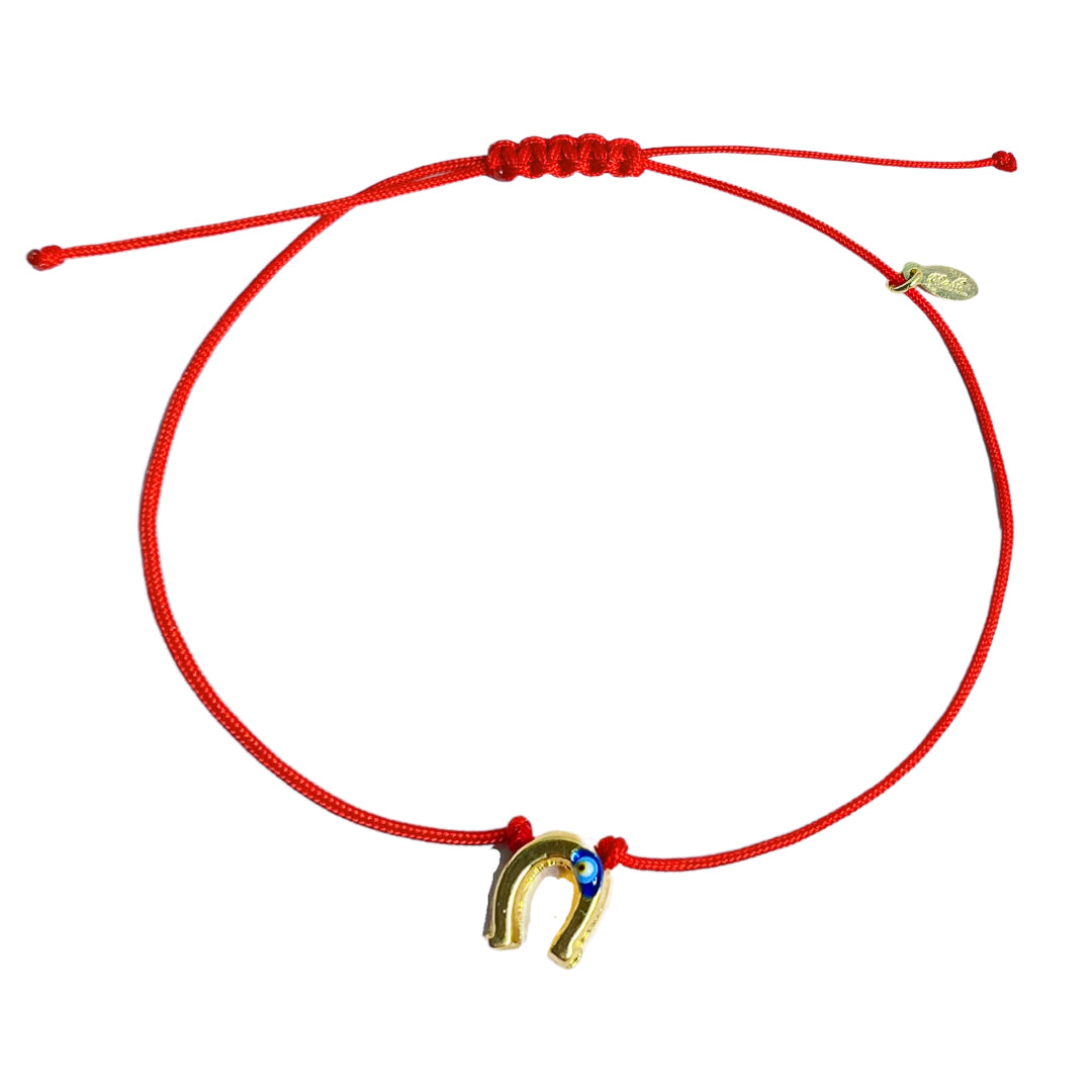 Good Luck Red Horses String Bracelet