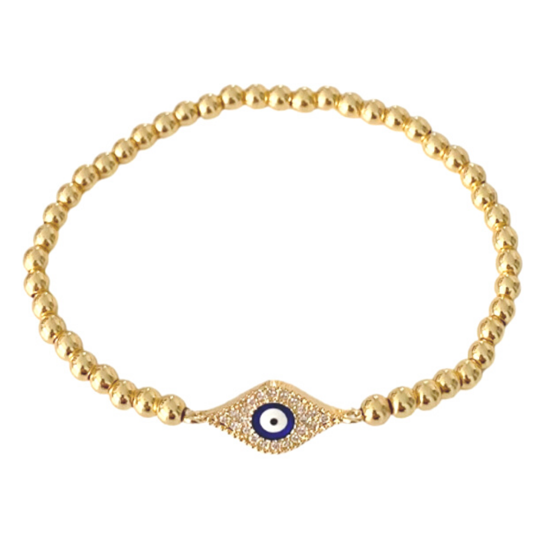 Nathy Blue Gold Evil Eye  Bracelet