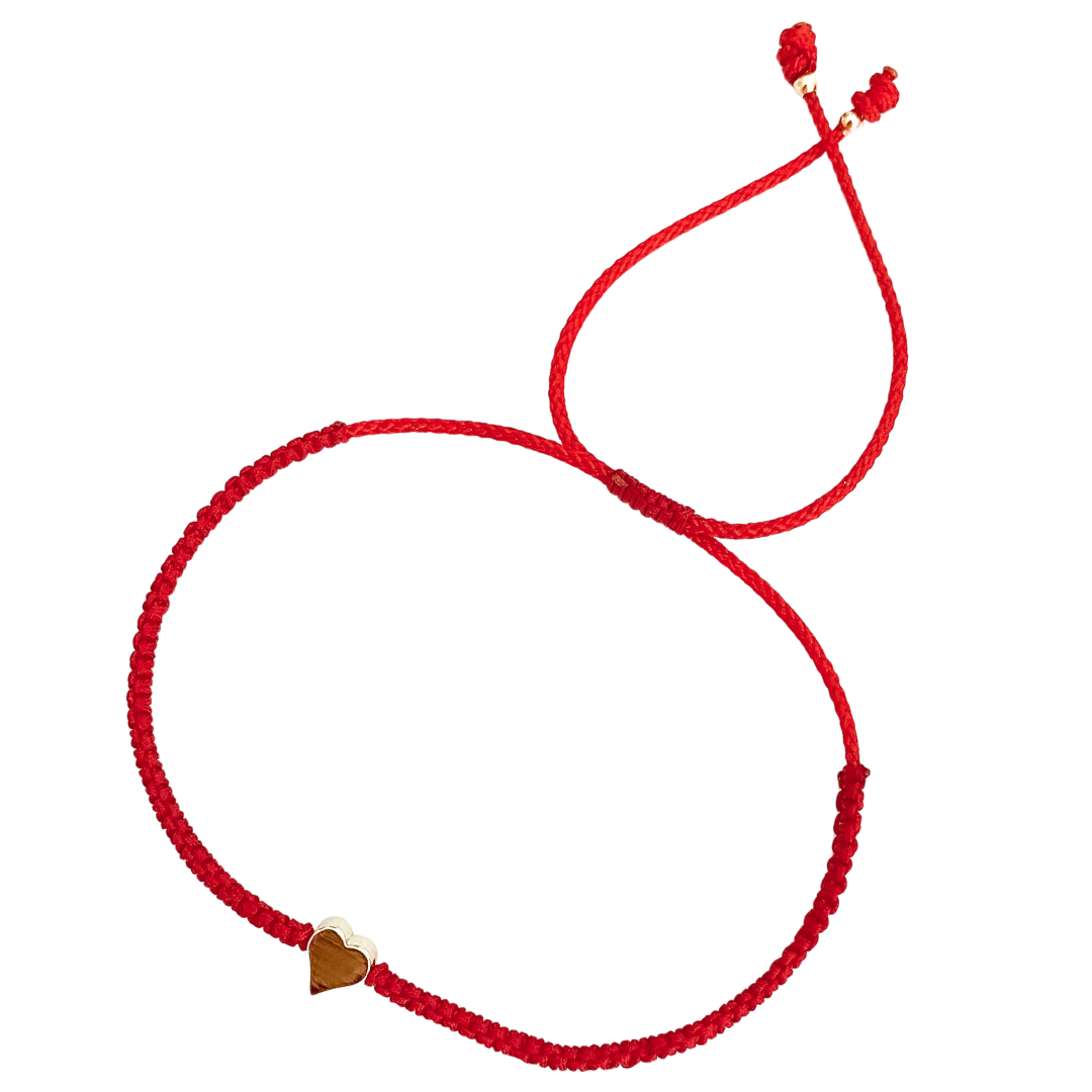 Red Heart Friendship Bracelet