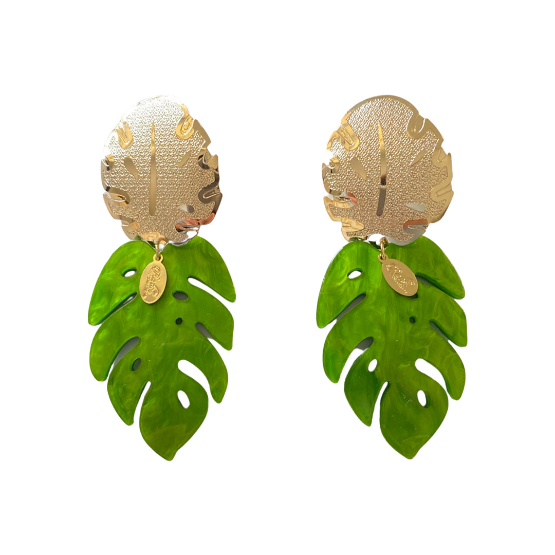 Palm Tree Leaves Earring