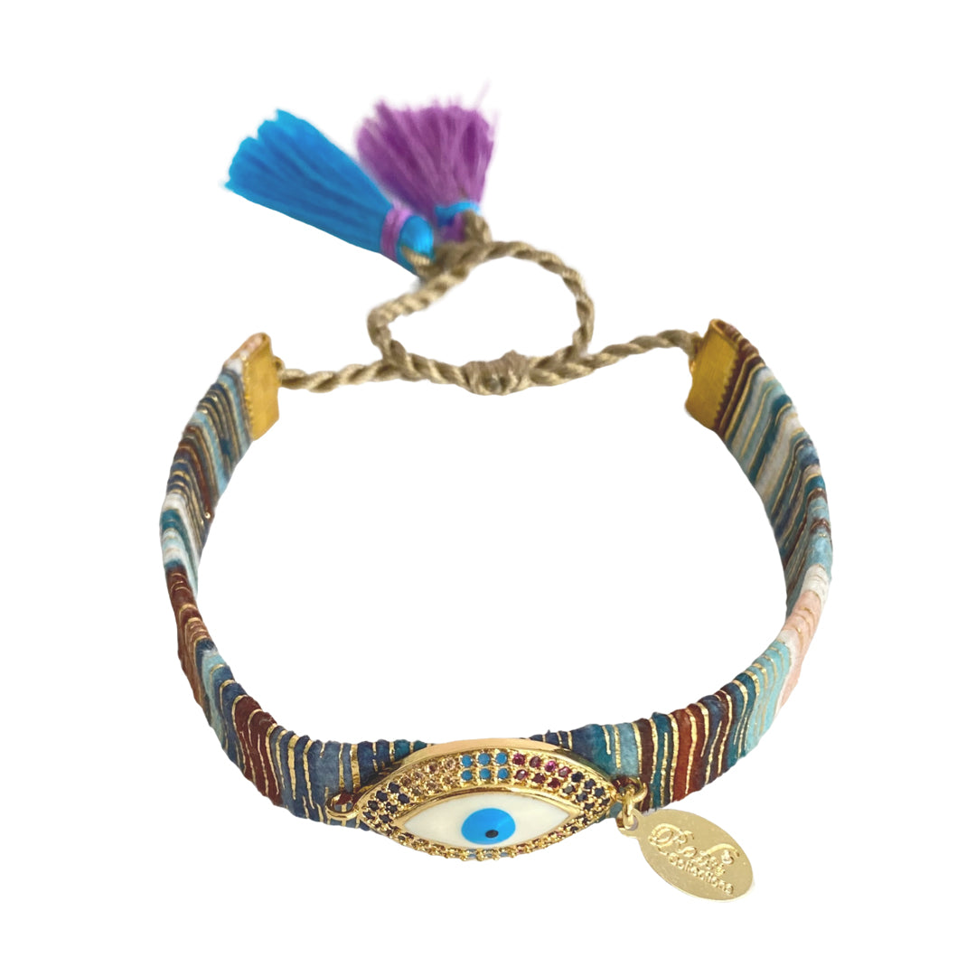 Tapiz Evil Eye & Tassel Bracelet