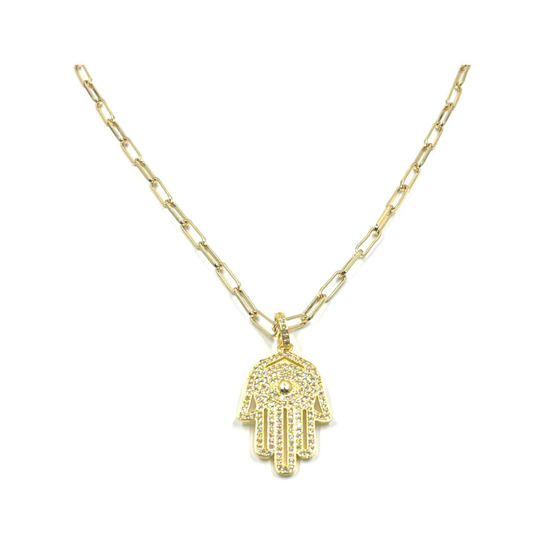 Janelle Hamsa Necklace