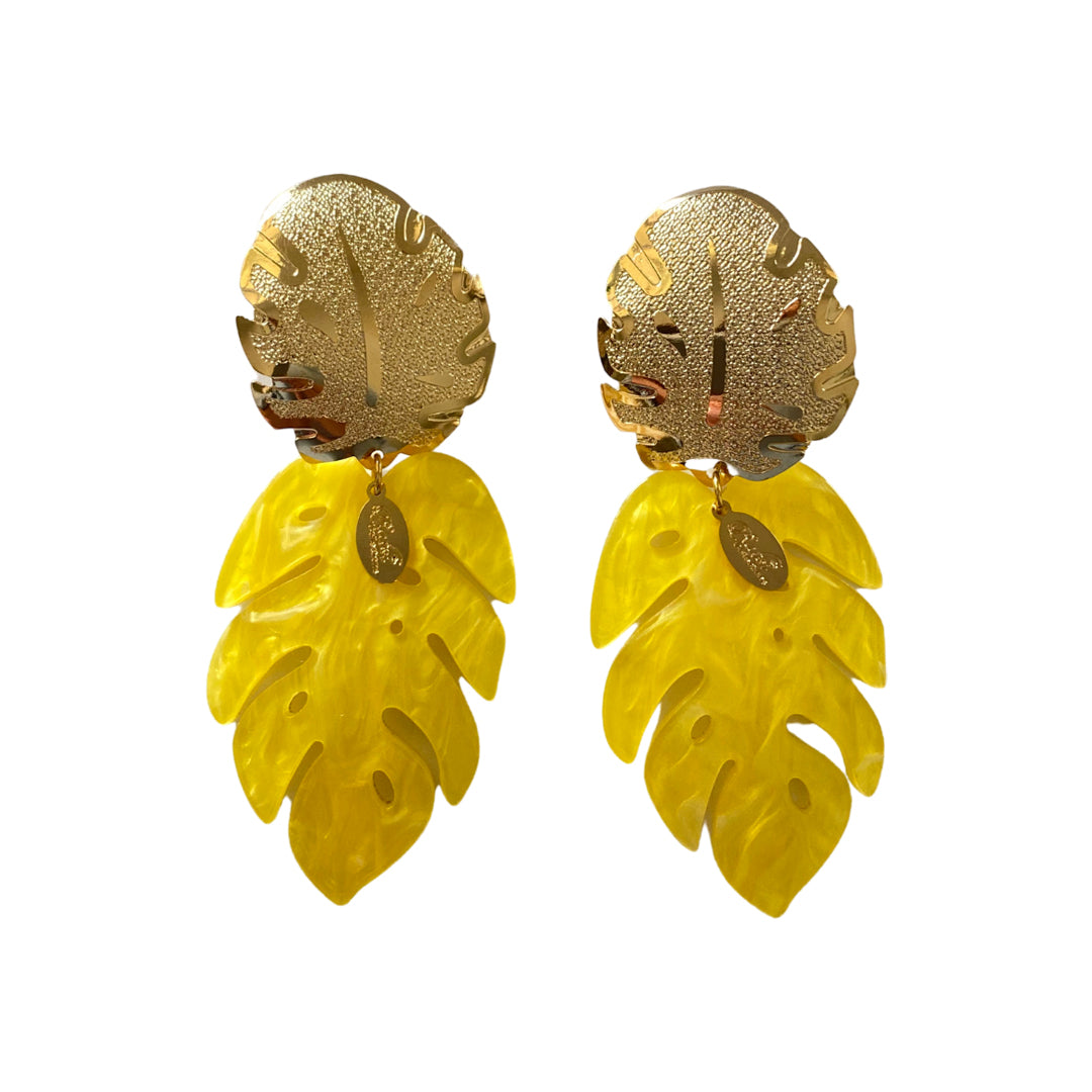 Palm Tree Leaves Earring